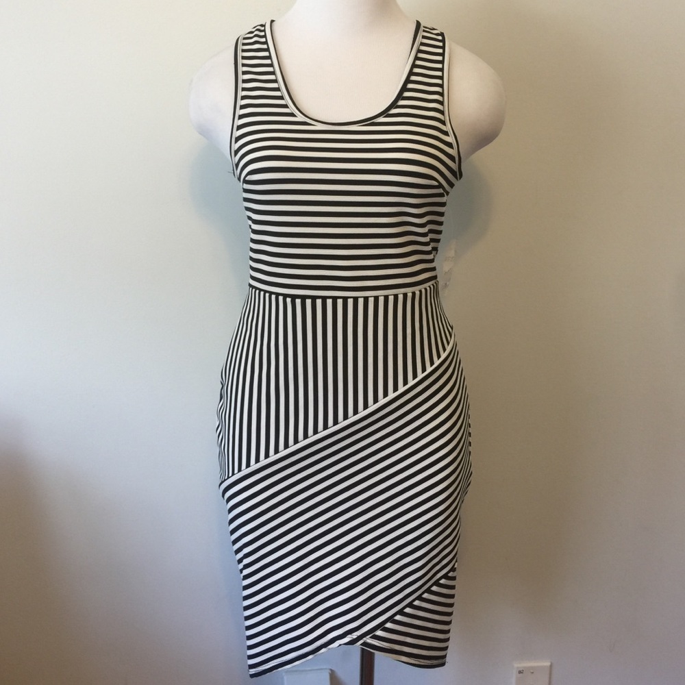 Sexy striped bodycon dress